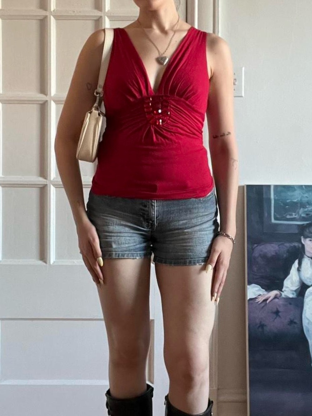 Size Small Red Buffalo David Bitton Red Tank Top